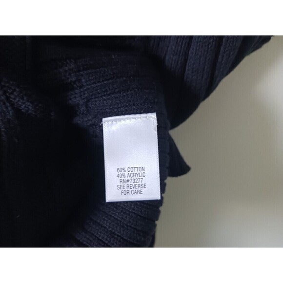 NWT Croft & Barrow Petite Cardigan Vest Knit Open Front Black Size M - Picture 4 of 5